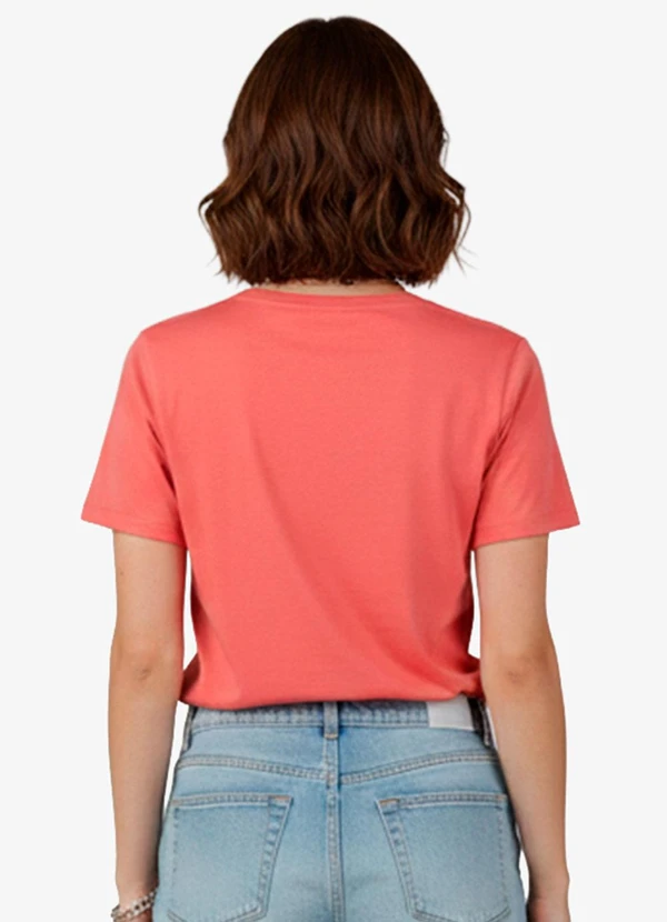 Infinita Cor - Blusa Feminina Manga Curta Laranja 2