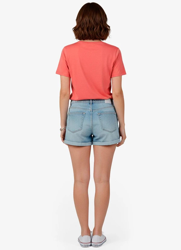 Infinita Cor - Blusa Feminina Manga Curta Laranja 4