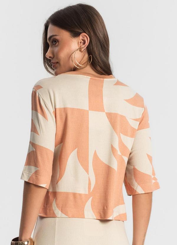 Endless - Blusa Feminina Manga Curta Marrom 2