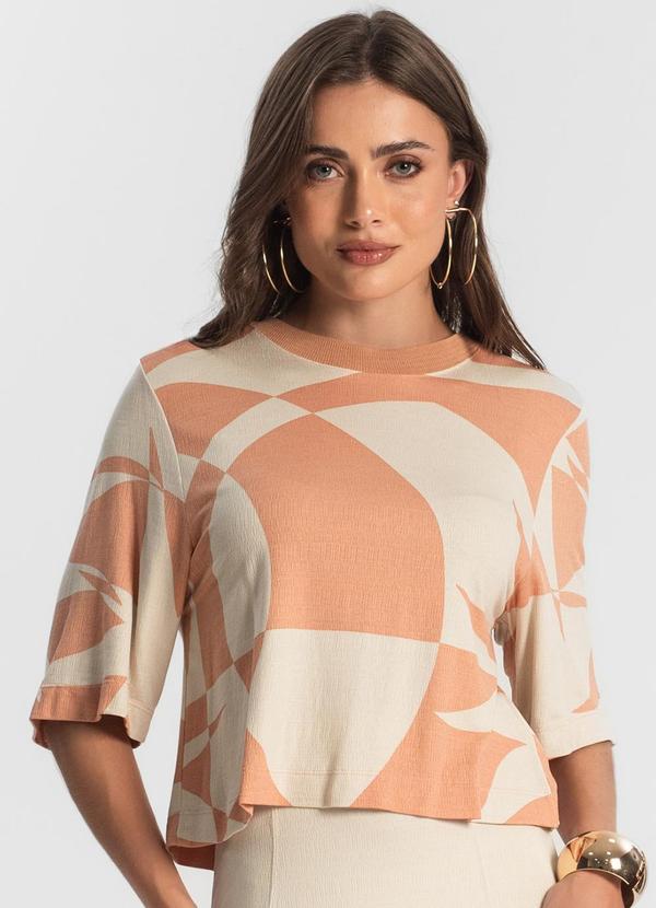 Endless - Blusa Feminina Manga Curta Marrom 4