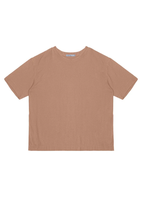 Endless - Blusa Feminina Manga Curta Marrom