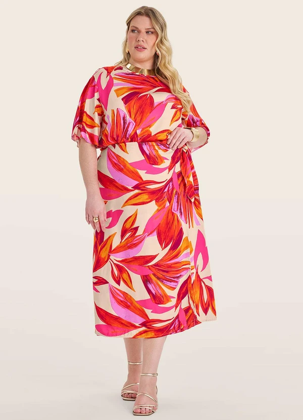 Secret Glam - Blusa Feminina Manga Curta Plus Size Laranja 2