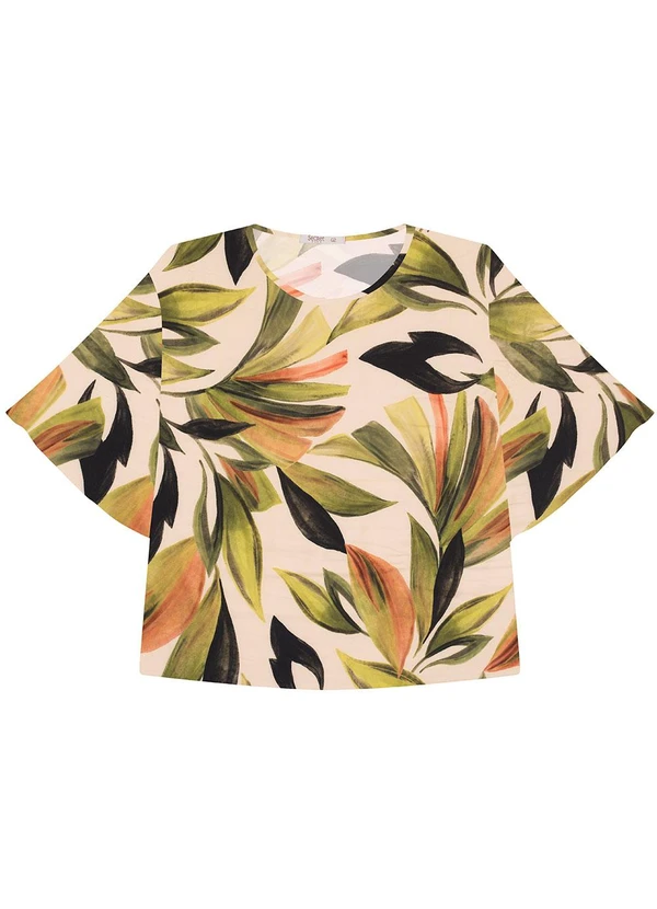 Secret Glam - Blusa Feminina Manga Curta Plus Size Verde 1