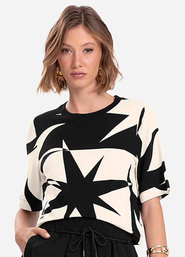 Endless - Blusa Feminina Manga Curta Preto