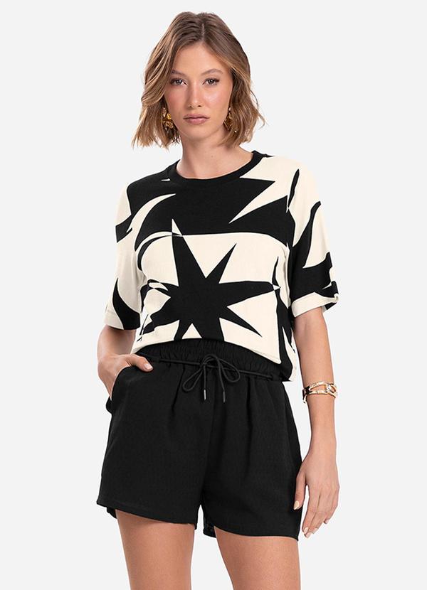 Endless - Blusa Feminina Manga Curta Preto 2