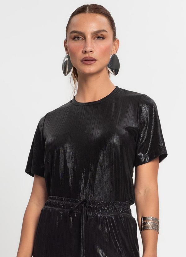 Endless - Blusa Feminina Manga Curta Preto