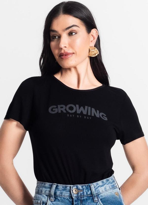 Select - Blusa Feminina Manga Curta Preto