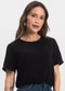 Select - Blusa Feminina Manga Curta Verde - variação: Preto