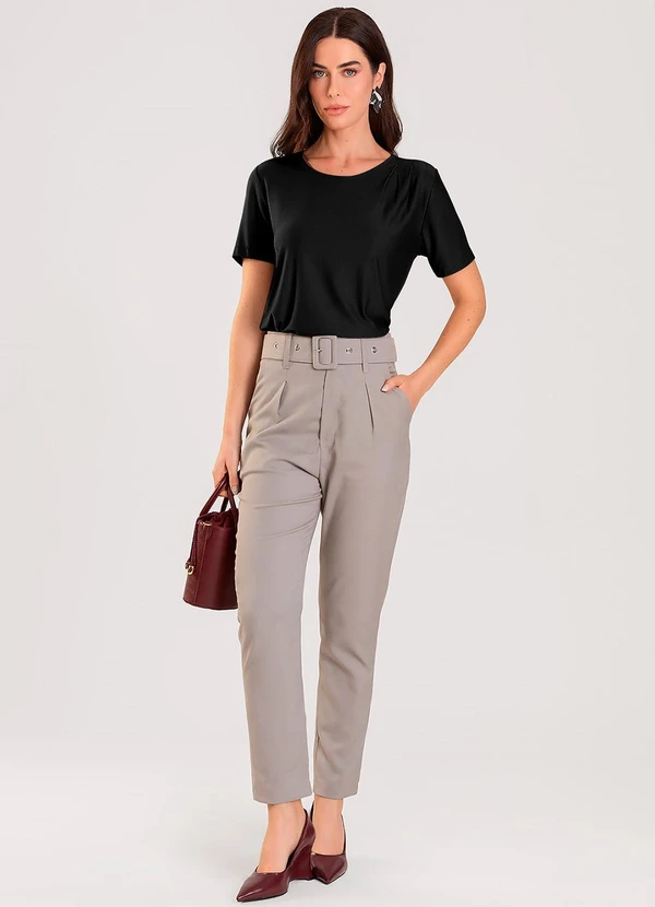 Dianna - Blusa Feminina Manga Curta Preto 3