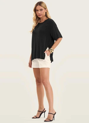 Endless - Blusa Feminina Manga Curta Preto - ENDLESS