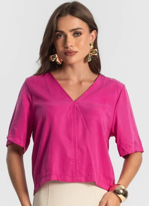 Endless - Blusa Feminina Manga Curta Rosa - ENDLESS