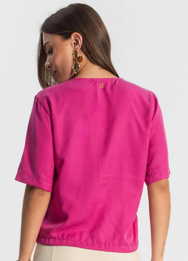 Endless - Blusa Feminina Manga Curta Rosa 2