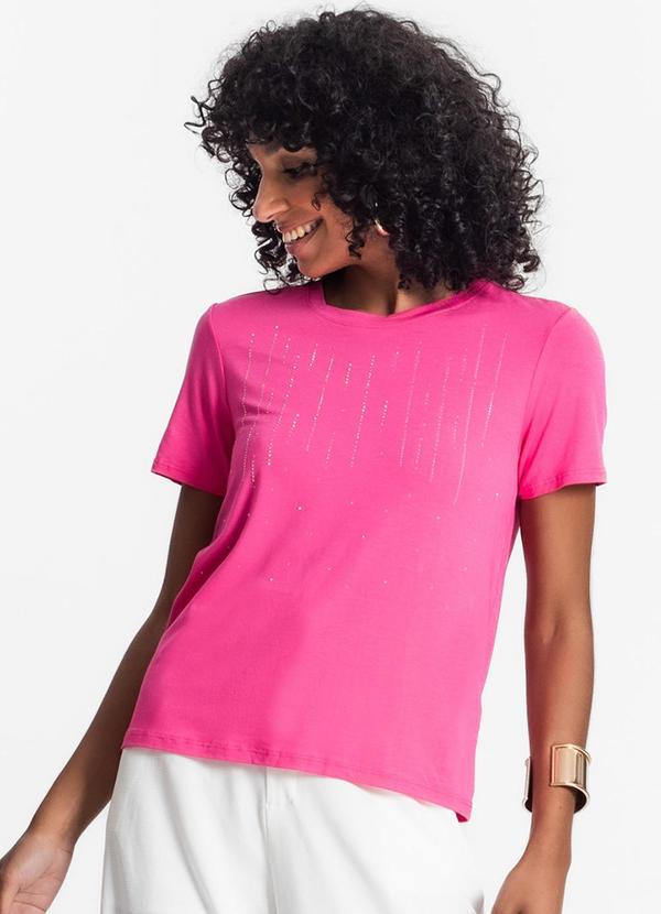 Rovitex - Blusa Feminina Manga Curta Rosa 4