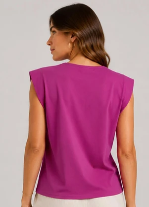 Infinita Cor - Blusa Feminina Manga Curta Rosa - INFINITA COR