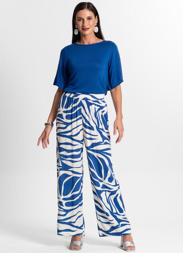 Rovitex - Blusa Feminina Manga Curta Azul 3