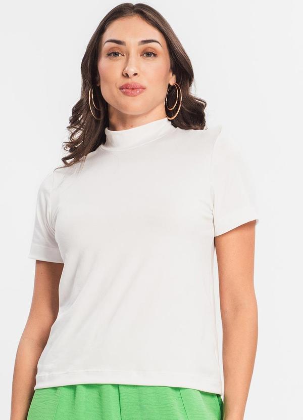 Rovitex - Blusa Feminina Manga Curta Rovitex Bege