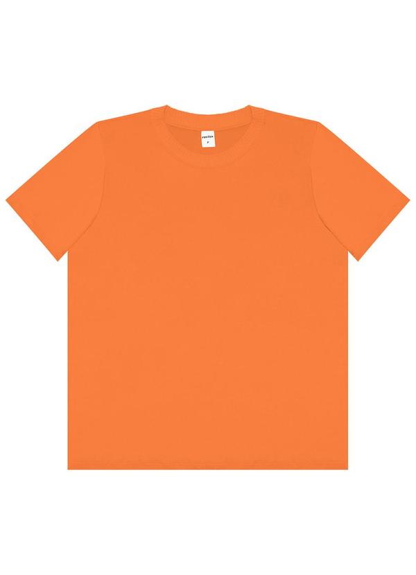 Rovitex - Blusa Feminina Manga Curta Laranja 5