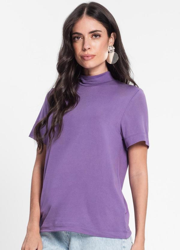 Rovitex - Blusa Feminina Manga Curta Roxo