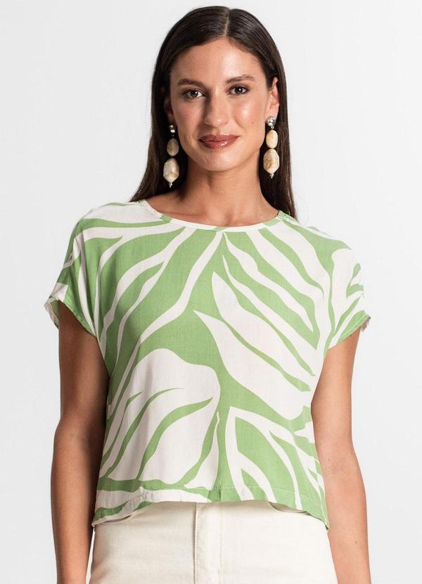 Rovitex - Blusa Feminina Manga Curta Verde