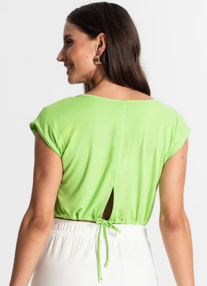 Rovitex - Blusa Feminina Manga Curta Verde - ROVITEX