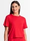 Rovitex - Blusa Feminina Manga Curta Preto - variação: Vermelho