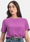 Select - Blusa Feminina Manga Curta Verde - variação: Roxo