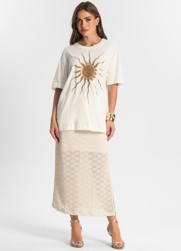 Endless - Blusa Feminina Manga Curta Sun Bege 3