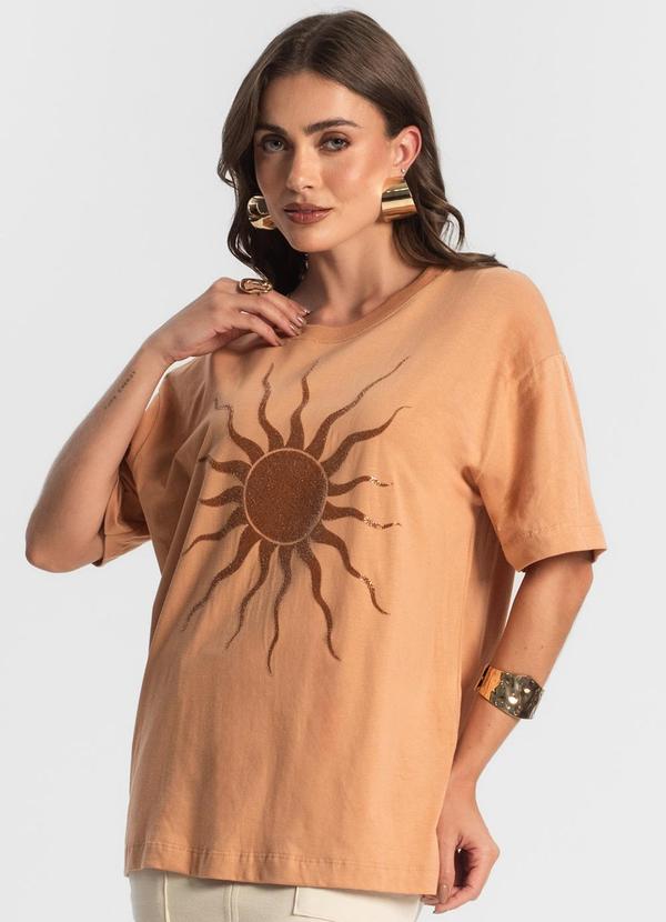 Endless - Blusa Feminina Manga Curta Sun Marrom 4