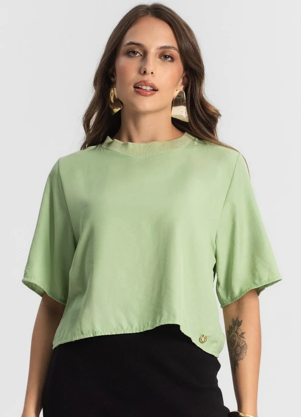 Endless - Blusa Feminina Manga Curta Verde