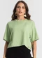 Endless - Blusa Feminina Manga Curta Bege - variação: Verde