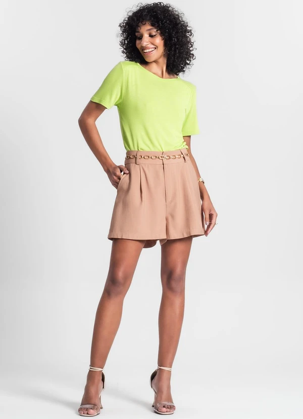 Rovitex - Blusa Feminina Manga Curta Verde 3