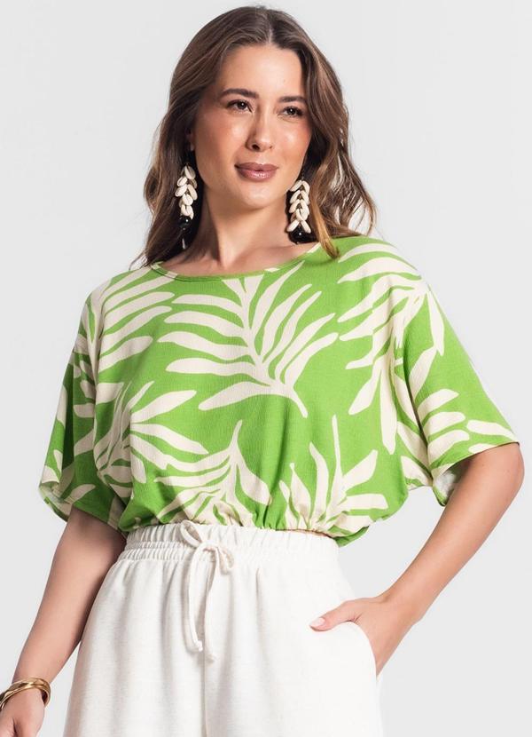 Rovitex - Blusa Feminina Manga Curta Verde