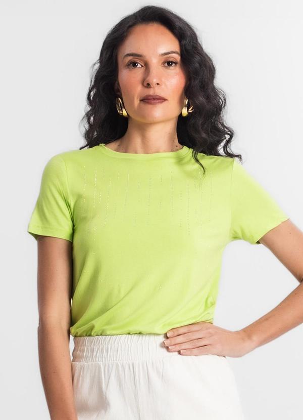 Rovitex - Blusa Feminina Manga Curta Verde