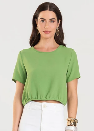 Select - Blusa Feminina Manga Curta Verde - SELECT