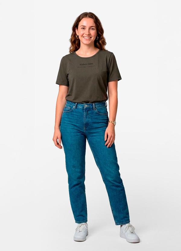 Infinita Cor - Blusa Feminina Manga Curta Verde