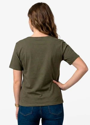 Infinita Cor - Blusa Feminina Manga Curta Verde - INFINITA COR