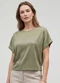 Infinita Cor - Blusa Feminina Manga Curta Marrom - variação: Verde