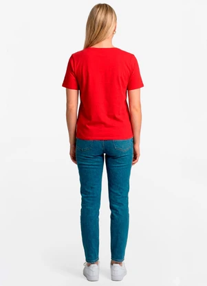 Infinita Cor - Blusa Feminina Manga Curta Vermelho - INFINITA COR