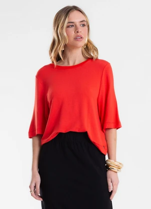 Endless - Blusa Feminina Manga Curta Vermelho - ENDLESS