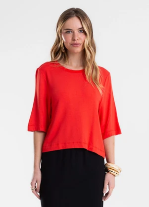 Endless - Blusa Feminina Manga Curta Vermelho - ENDLESS