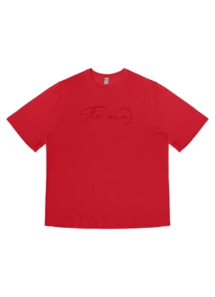 Rovitex - Blusa Feminina Manga Curta Visco Tricot Vermelho - ROVITEX