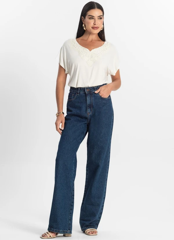 Select - Blusa Feminina Manga Curta Viscotorcion Bege 3