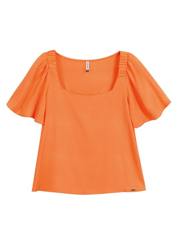 Marialícia - Blusa Feminina Manga Flare Laranja 4