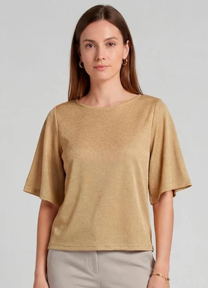 Infinita Cor - Blusa Feminina Manga Gôde Ampla Amarelo - INFINITA COR