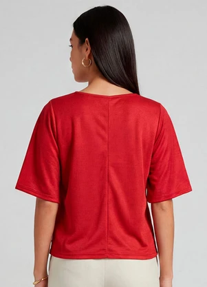 Infinita Cor - Blusa Feminina Manga Gôde Ampla Vermelho - INFINITA COR