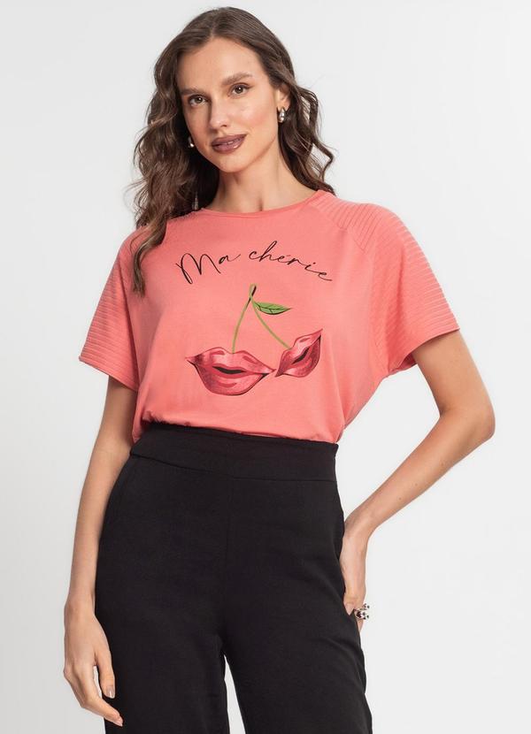 Endless - Blusa Feminina Manga Raglan Rosa