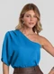 Dianna - Blusa Feminina Manga Única 7/8 Rosa - variação: Azul
