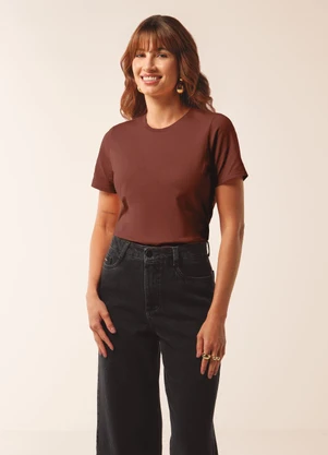 Marialicia - Blusa Feminina Marrom - MARIALICIA