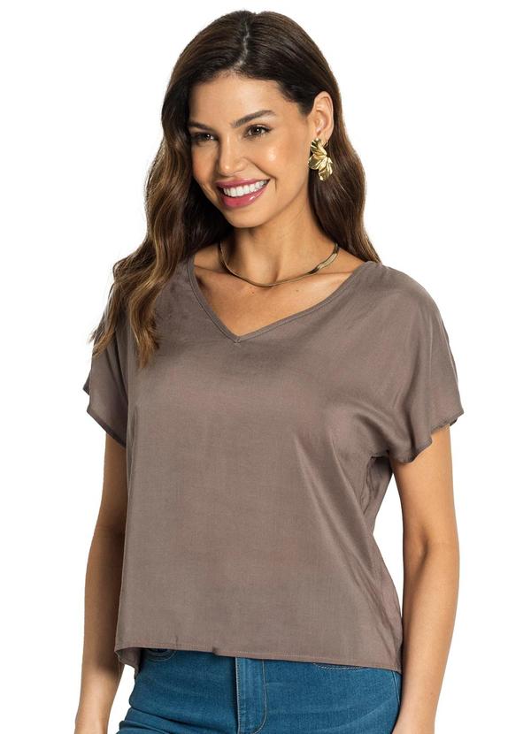 Rovitex - Blusa Feminina Marrom
