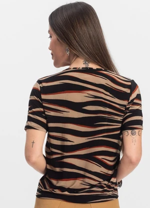 Infinita Cor - Blusa Feminina Marrom - INFINITA COR